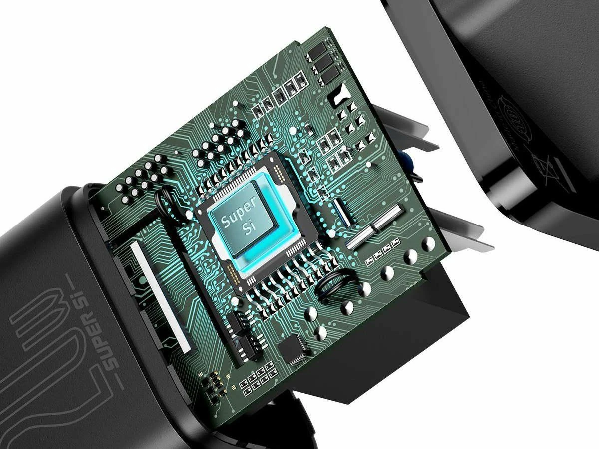 Karikues rrjeti Baseus Super Si TZCCSUP-B01 20W USB-C PD/QC 3A set me kabllo USB-C në Lightning 1 m i zi