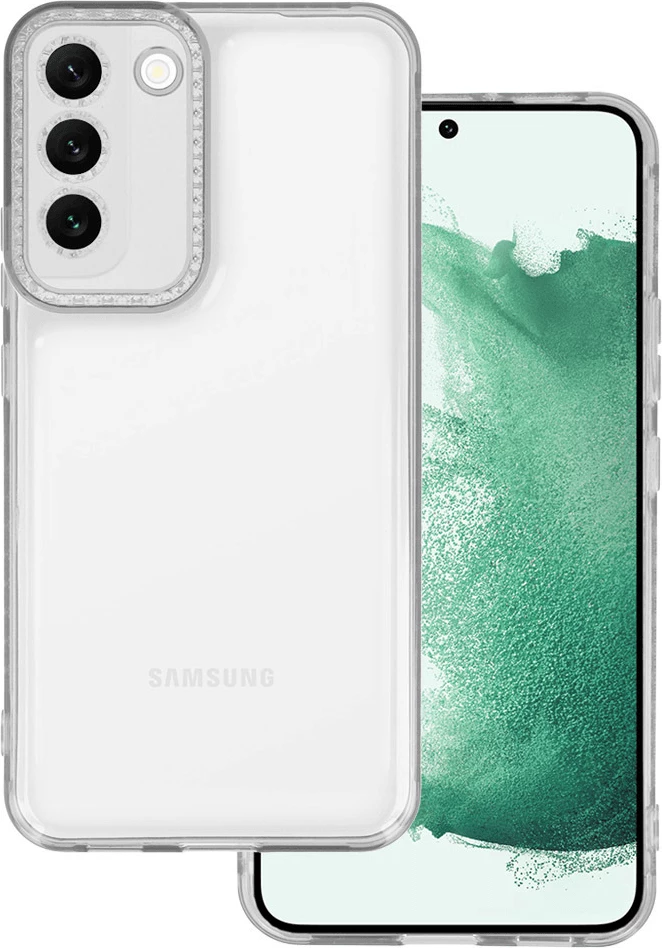 Mbështjellës ONASI Clear Case Diamond për Samsung Galaxy S23 5G, silikon 1.8mm, transparent