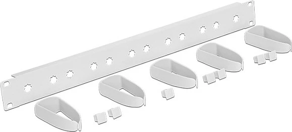 Panel menaxhimi kabllosh DeLOCK 43346, për rack 19", metal, gri