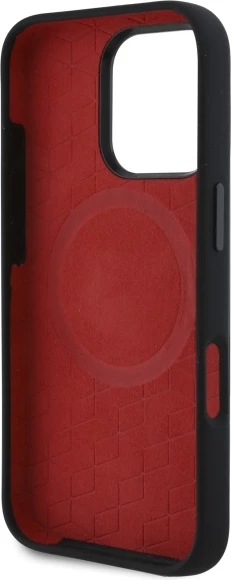 Mbështjellës BMW Silicone Random Lines MagSafe për iPhone 16 Pro, Zi