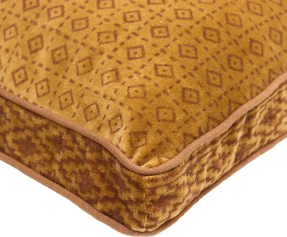 Jastëk dekorativ Sundial A, kadife pambuku, karamel, 50x50cm