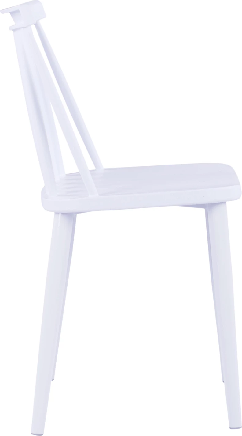 Karrige ngrënieje VANESSA e bardhë me këmbë metalike të bardha 43x46,5x82 cm., set prej 4 copë