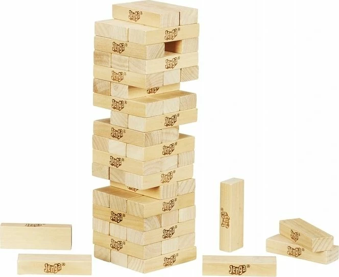 Lojë tavoline Hasbro Jenga Refresh A2120, set 54 blloqe druri