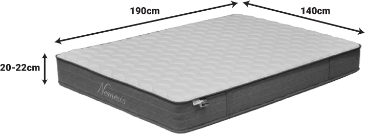 Dyshek dyanshëm me susta xhepi, 20-22cm, 140x190cm