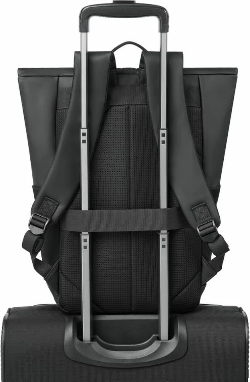 Çantë shpine Rivacase Eden roll-top, e zezë