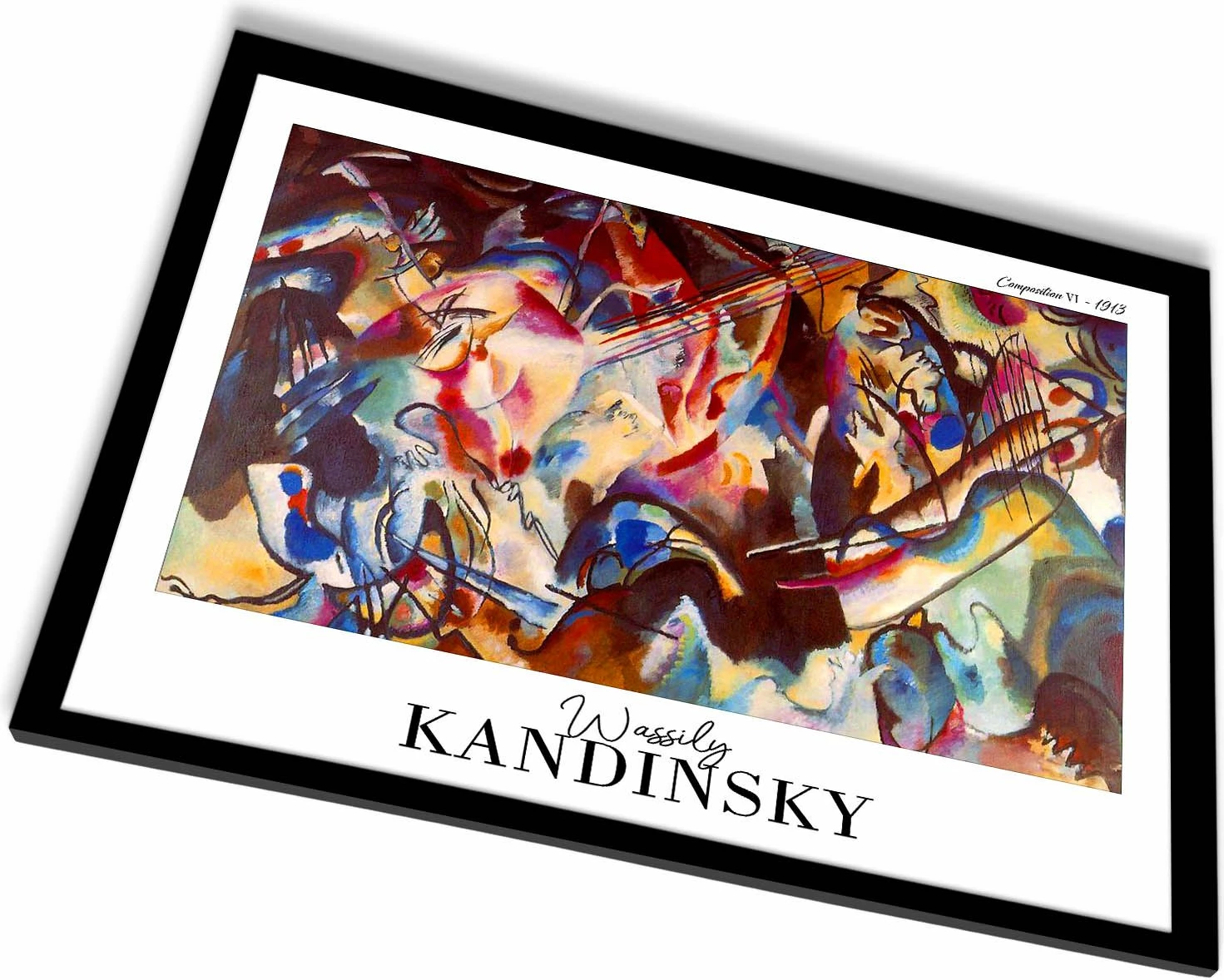 Pikturë dekorative me kornizë Wallity, 4262SYHKANDINSKY-004, shumëngjyrëshe, 42x62cm