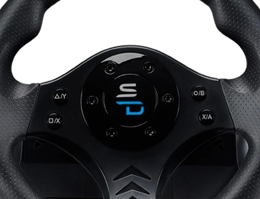 Volan gaming Subsonic SUPERDRIVE GS750, 26 cm, 270°, me pedale e levë marshe, për PS4/Xbox Series X/S/Xbox One/PC, i zi