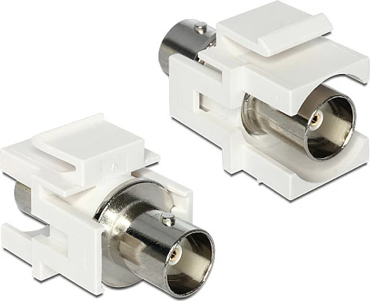Modul Keystone adapter DeLOCK 86301, BNC-BNC, i bardhë