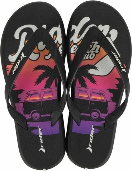 Flip-flop për meshkuj Rider, të zeza