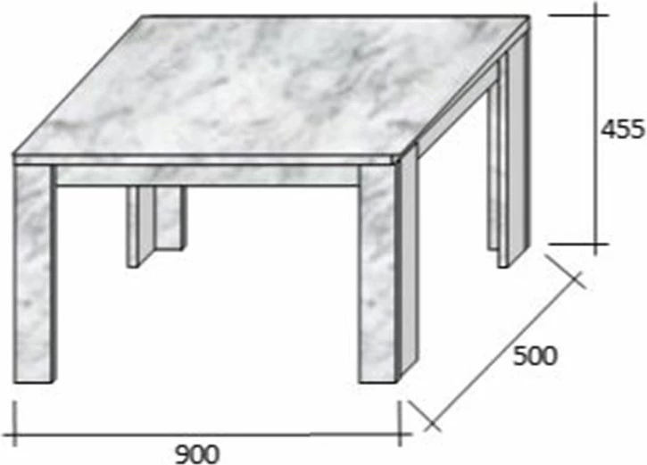 Tavolinë kafeje MAGNUM 90, ngjyrë sonoma, 90x50x45.5cm