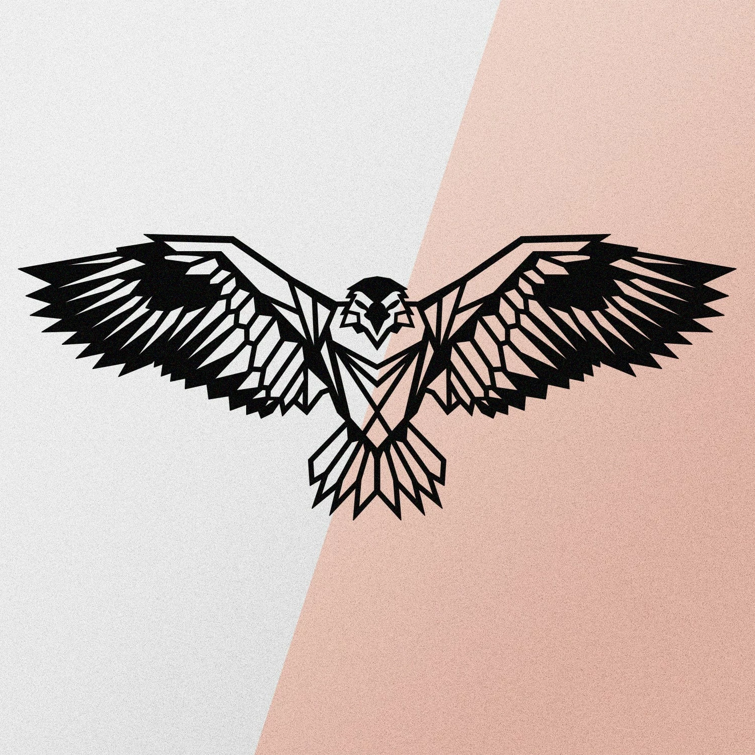 Dekor metalik për mur, shqiponjë, Wallity Eagle3, ngjyrë e zezë