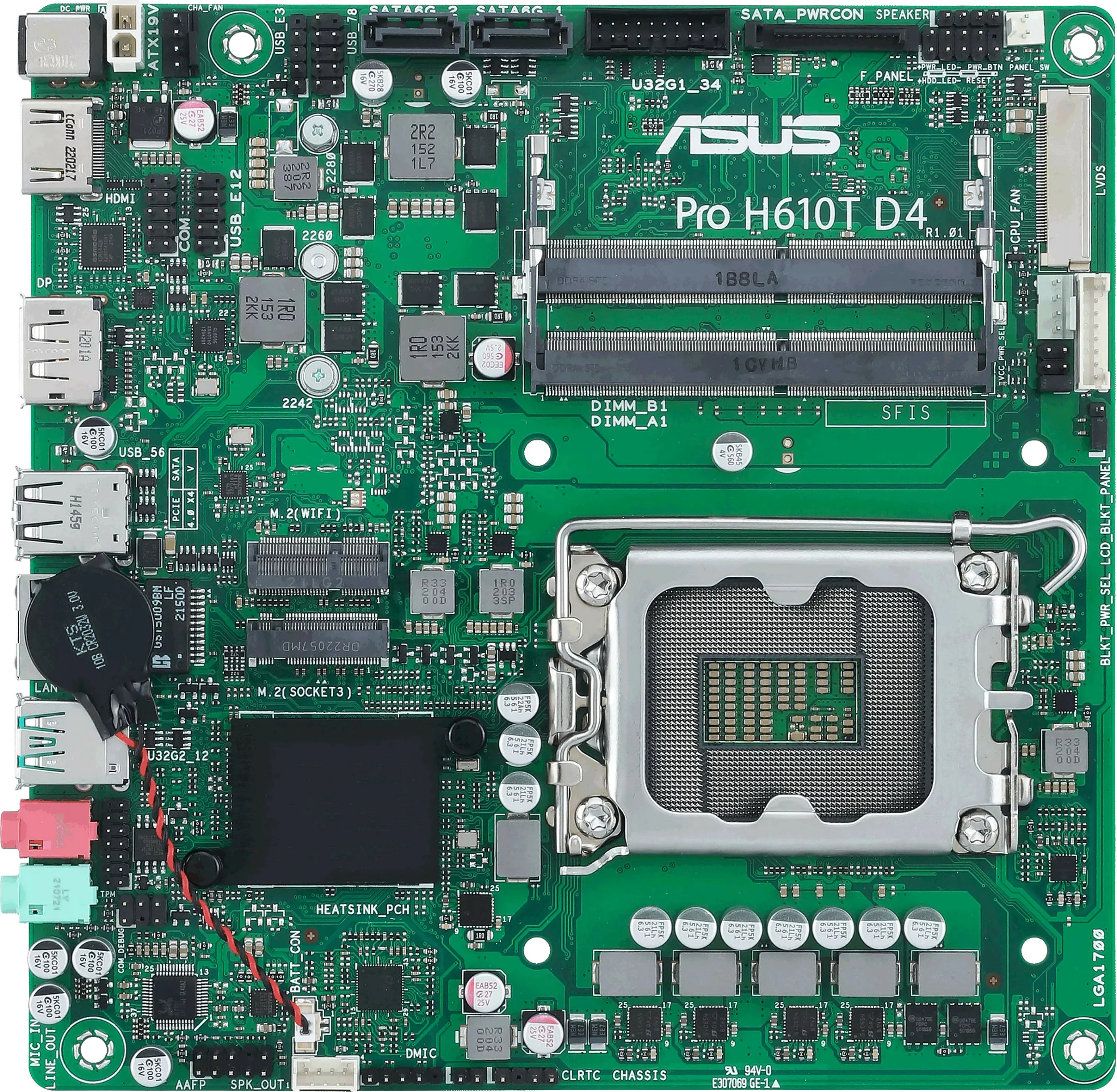 Pllakë amë ASUS Pro H610T D4 mITX DDR4