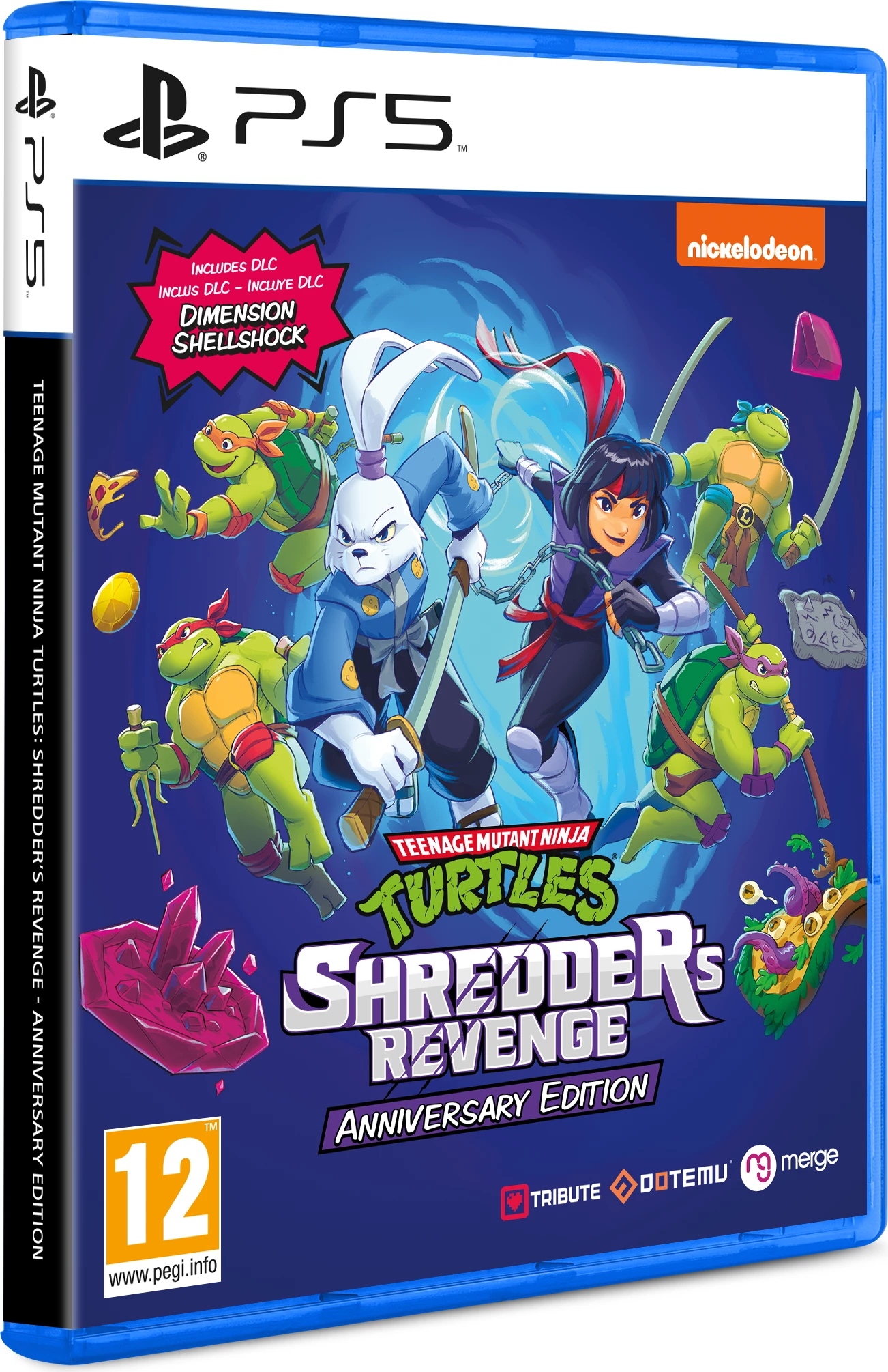 Lojë PS5 Merge Games Teenage Mutant Ninja Turtles: Shredder's Revenge Anniversary Edition, me DLC Dimension Shellshock