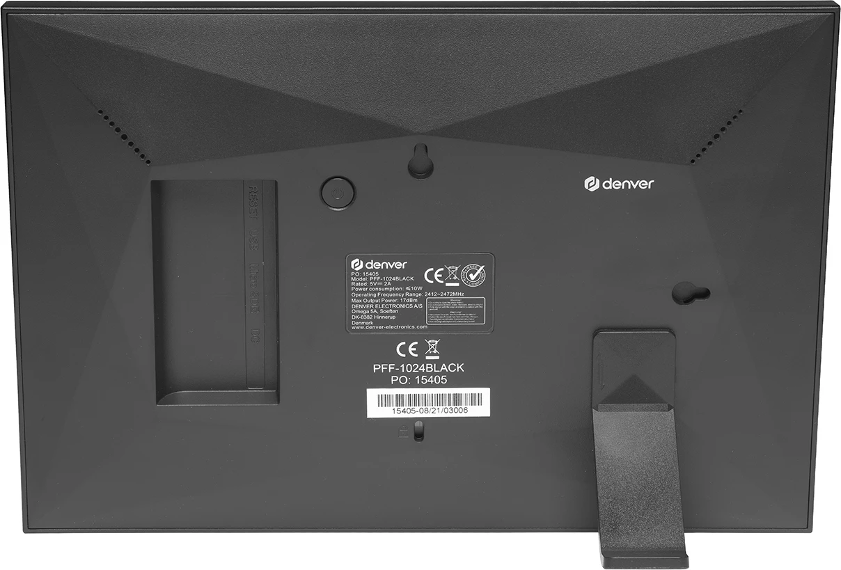 Kornizë digjitale Denver Frameo PFF-1024B, 10.1", 16 GB, IPS, e zezë