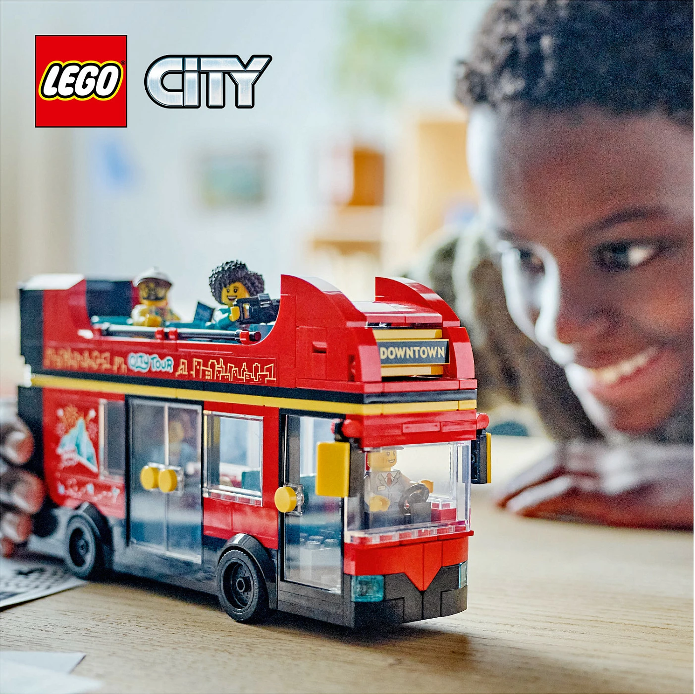Set ndërtimi LEGO City autobus dy-katësh sightseeing 384 pjesë, multingjyrësh