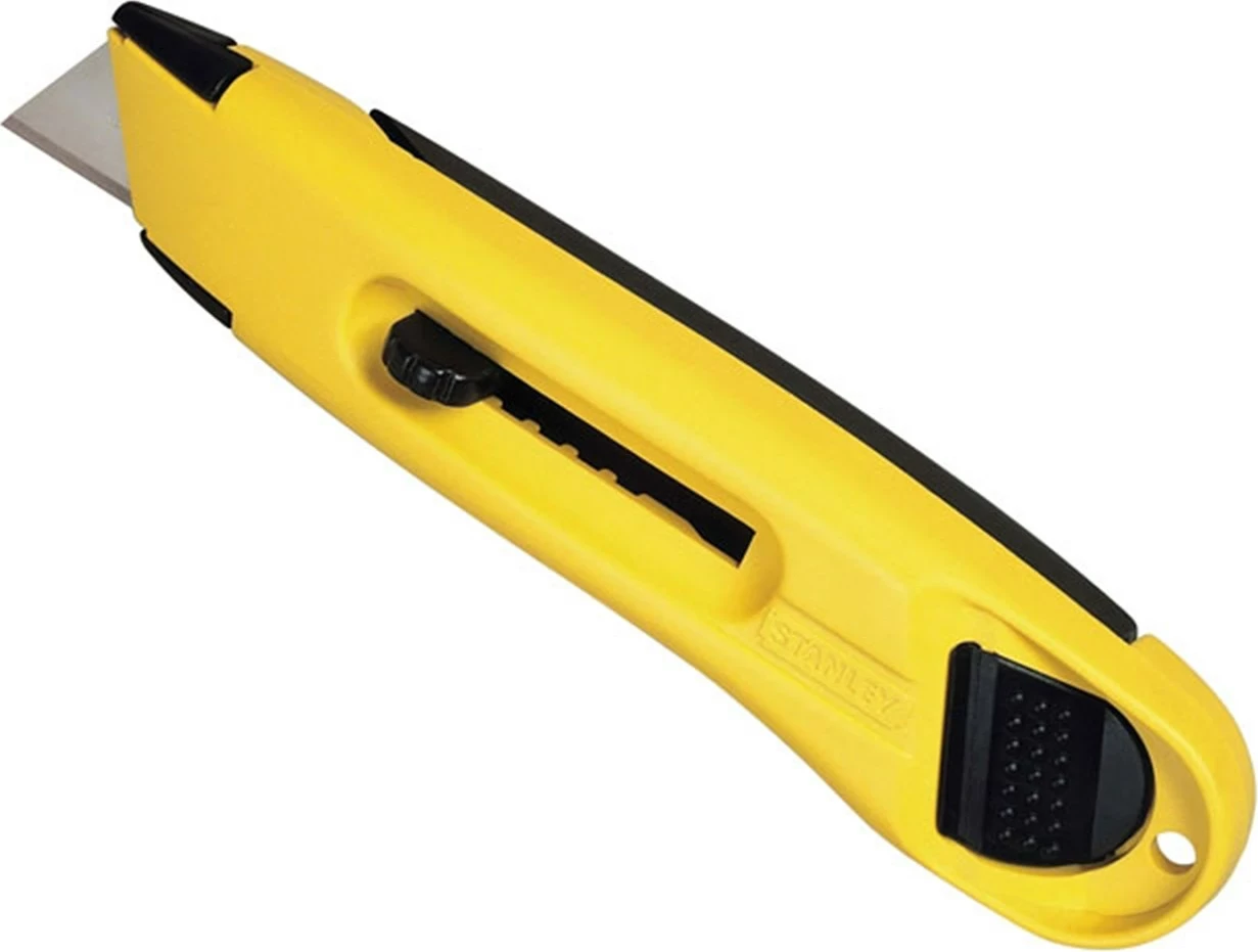 Thikë kuter Stanley 0-10-088 150 mm, rrëshqitës PVC, 5 pozicione, e verdhë/zezë