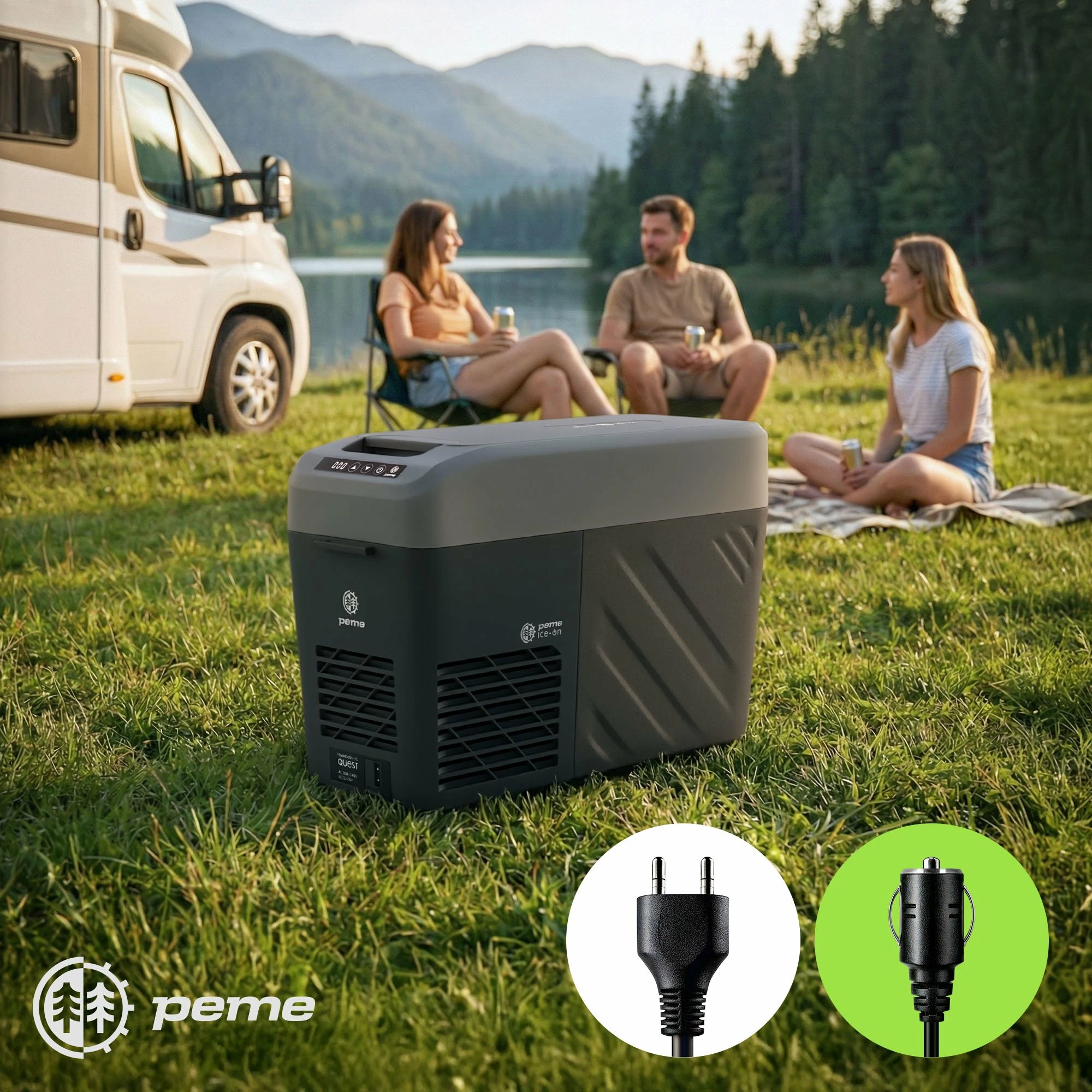 Frigorifer kamping me kompresor Peme Quest 14 14.6 L, -20°C, i zi