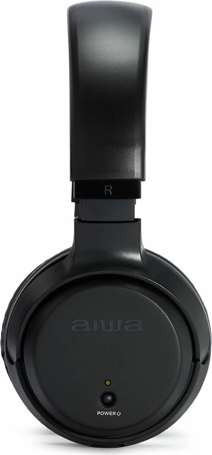 Kufje pa kabllo RF Aiwa WHF-880, me stacion karikimi dhe transmitter, rreze 100 m, të zeza