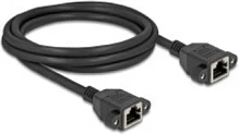 Kabllo rrjeti DeLOCK 90785 Cat6a, 2m, S/FTP, RJ45 femër-femër, e zezë