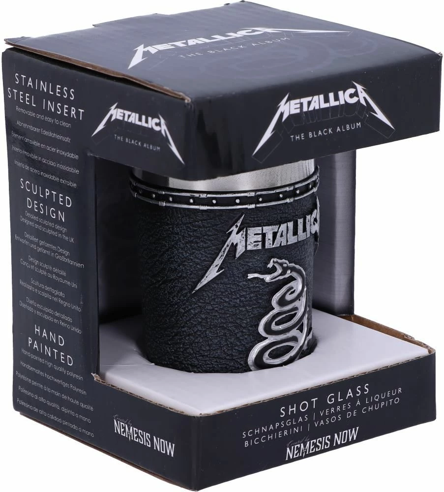 Gotë shot NEMESIS NOW Metallica The Black Album 7.5 cm, e zezë