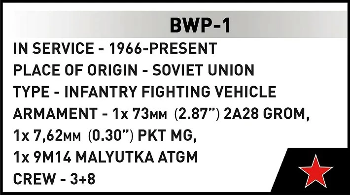 Set blloqe ndërtimi, Cobi, BWP-1 COBI-2630, 756 elemente 1:35, 2-në-1 PL/UKR, kamuflazh