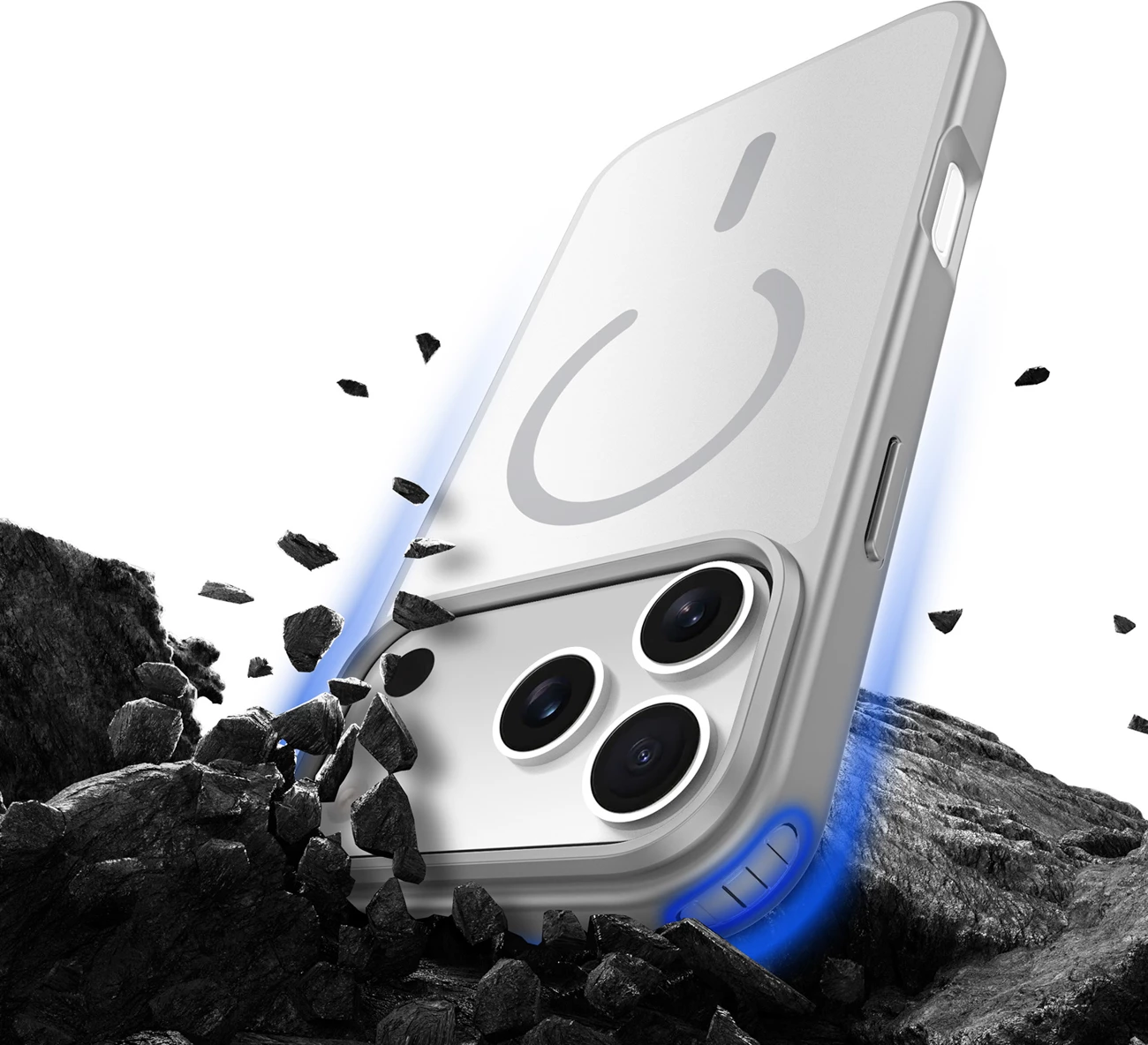 Mbështjellës Dux Ducis Yind për iPhone 17 Pro, MagSafe, Gri