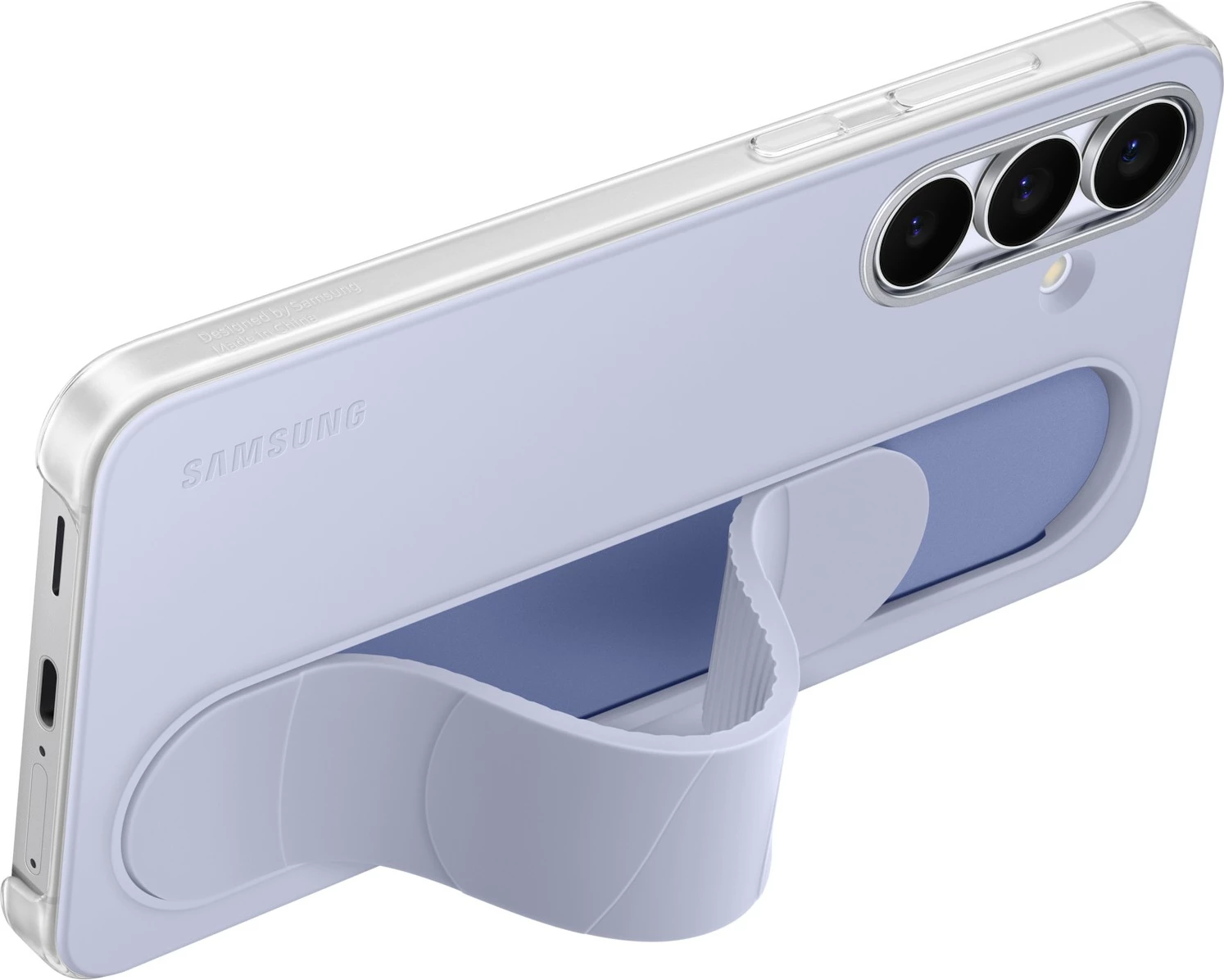 Mbështjellës Samsung Standing Grip Cover për Galaxy S25 FE, light blue