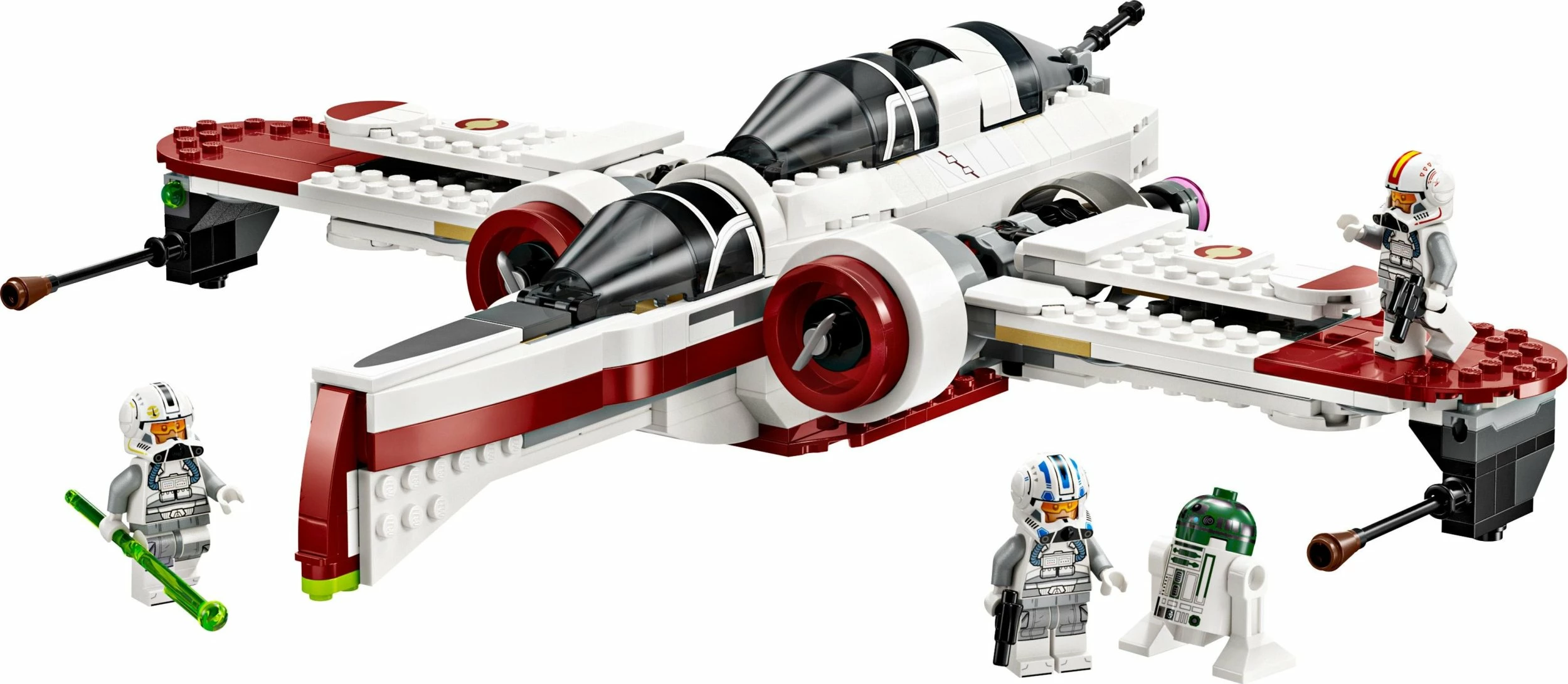 Set ndërtimi LEGO Star Wars ARC-170 Fighter 75402, 497 pjesë, 9+ vjeç, bardhë/kuqe