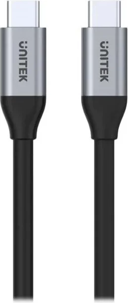 Kabllo USB-C në USB-C Unitek C14082ABK 1 m USB 3.1 Gen 2 10 Gbps PD 100 W 4K@60Hz, gri