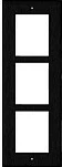 Kornizë/panel fronti 2N IP Verso, flush-mounted, 3 module, e zezë