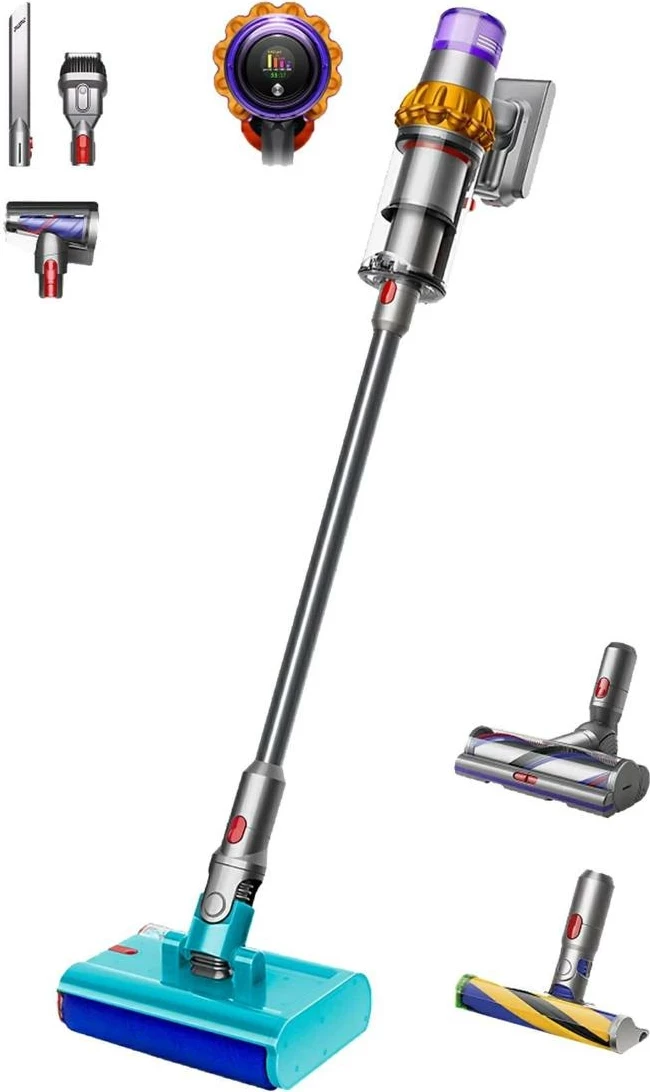 Fshesë me korrent pa kabllo Dyson V15s Detect Submarine 660W, gri/ari/vjollcë/kaltër