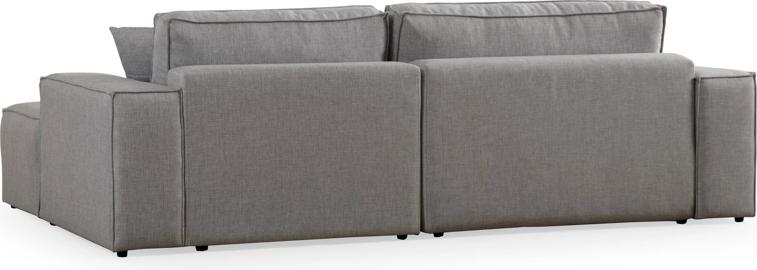 Kënd-sofë krevate Atelier del Sofa, Pırlo kënd i djathtë, gri e çelët