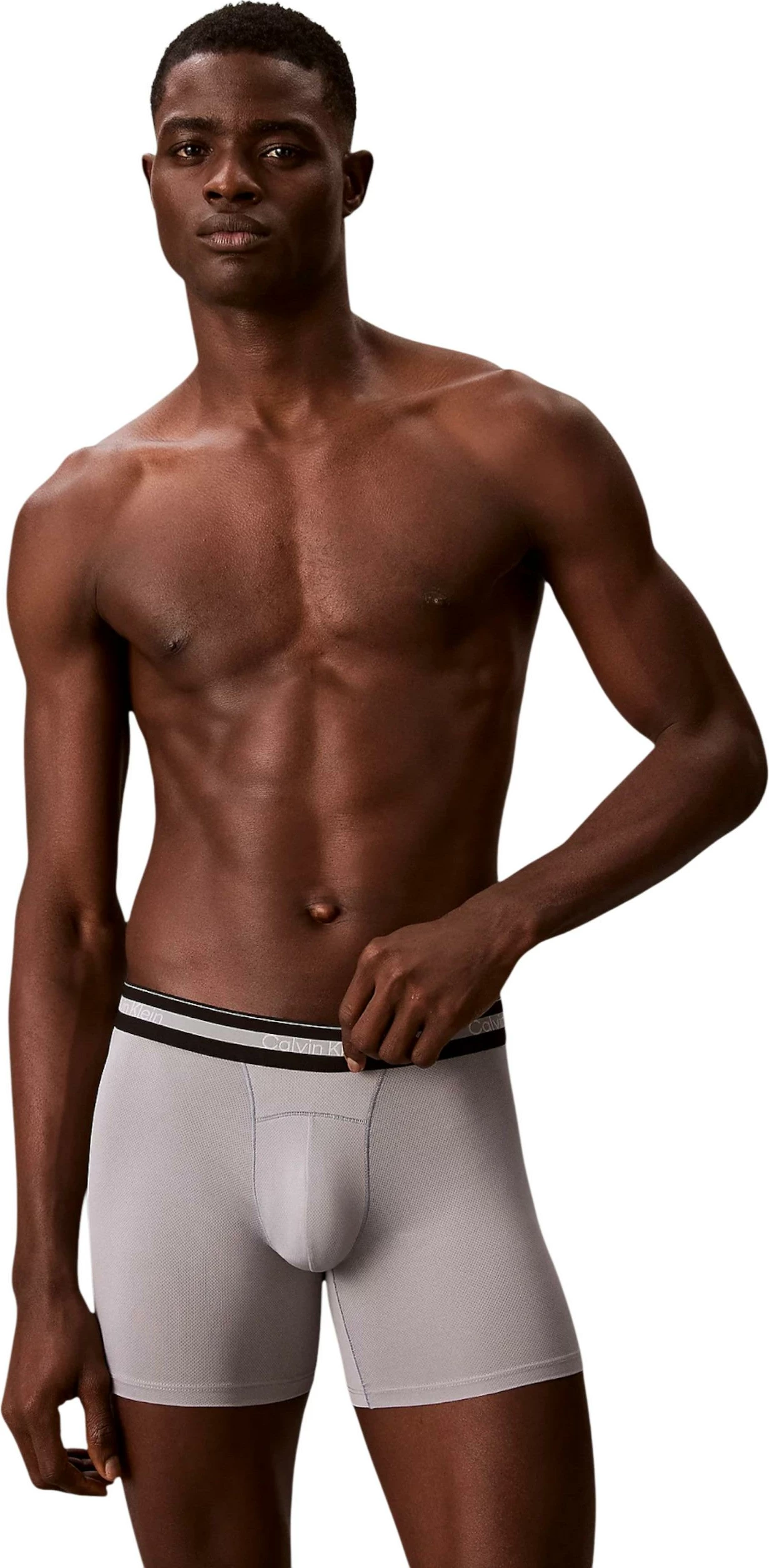 Të brendshme boxer brief 3-palëshe për meshkuj Calvin Klein Underwear LV00NB4537, gri-kaltër [Madhësia: M]