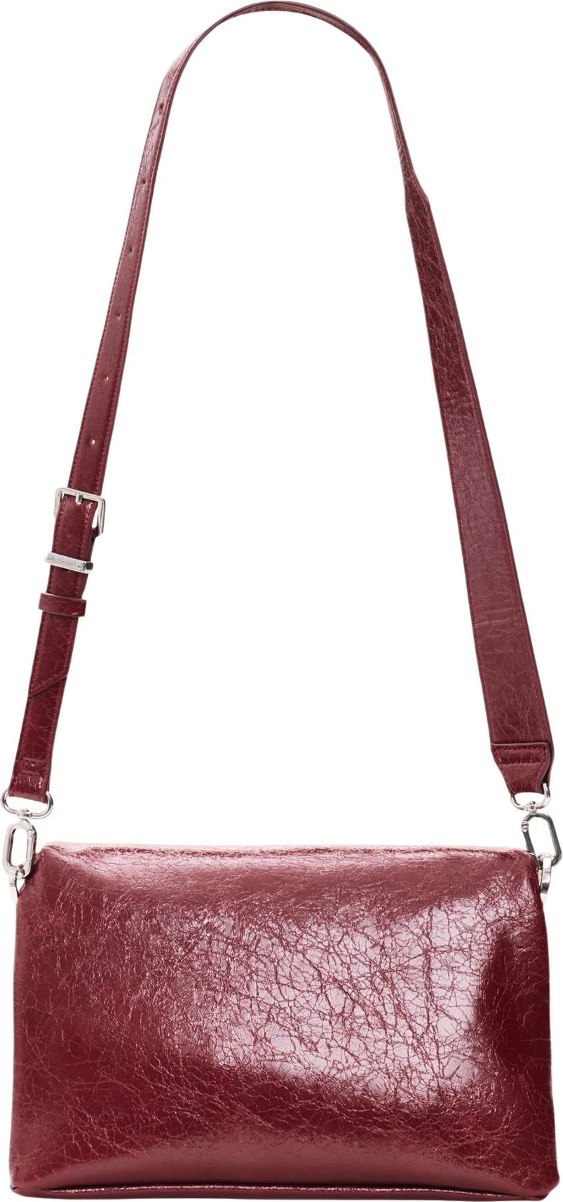 Çantë crossbody Desigual Half Logo Venecia 4 26WAXP80 për femra, bordo