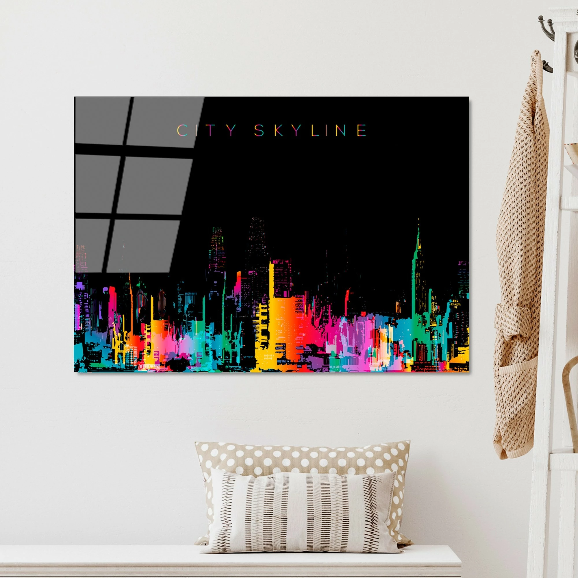 Pikturë dekorative prej xhami të temperuar, shumëngjyrëshe, UV-736, 70x100 cm
