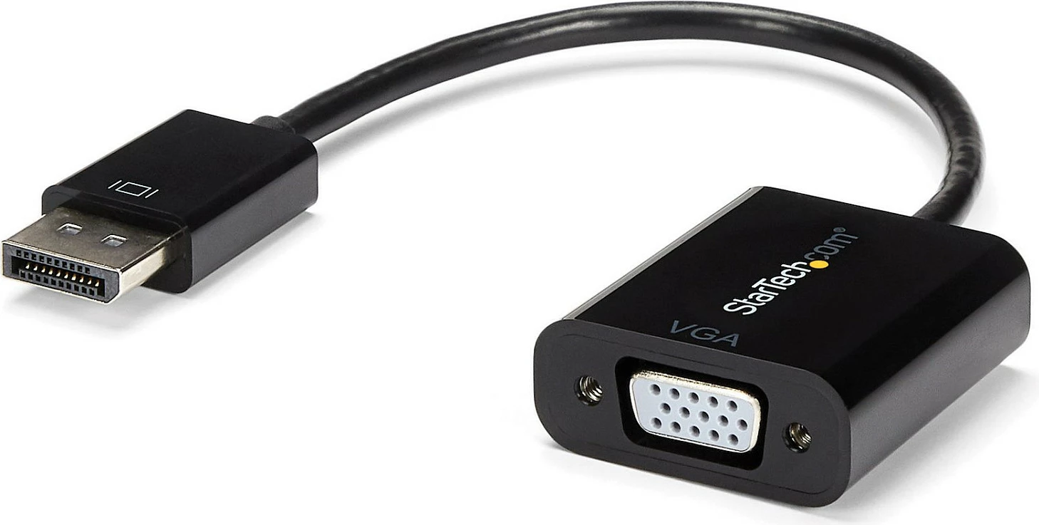 Adapter DisplayPort në VGA StarTech DP2VGA3, aktiv, 1080p, 0.1 m, i zi