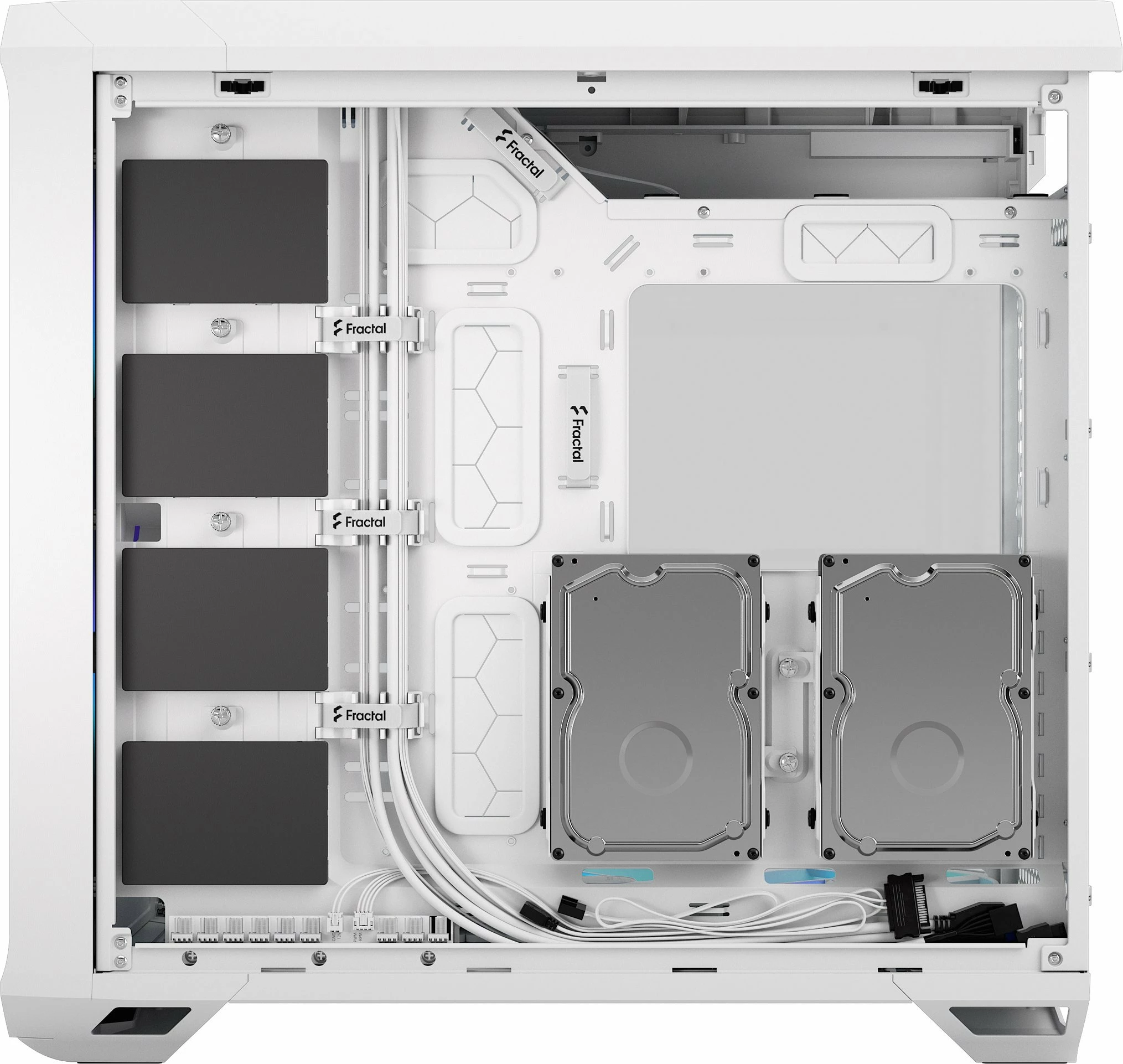 Kasë Fractal Design Torrent RGB TG Clear Tint (FD-C-TOR1A-07) Full Tower ATX/eATX, 5 ventilatorë, USB-C, e bardhë