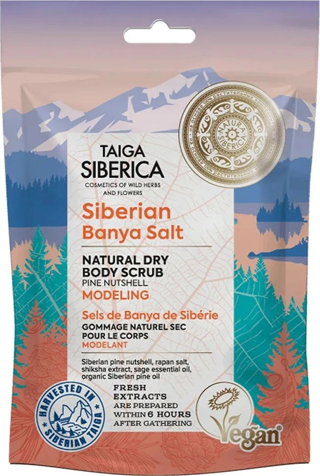 Peeling i thatë modelues për trup Natura Siberica Taiga Siberica me pishë siberiane, unisex, 250ml