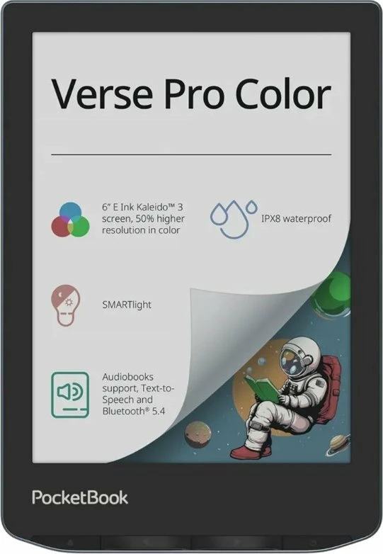Lexues e-book PocketBook Verse Pro Color PB634K3-1-WW 6\" 16GB E-Ink Kaleido 3 Wi-Fi Bluetooth USB-C IPX8, i zi