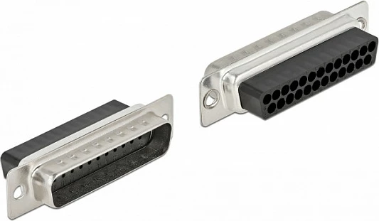 Adapter DeLOCK D-Sub 25pin (DB25) mashkull në 2x RJ45 femër, crimp, beige