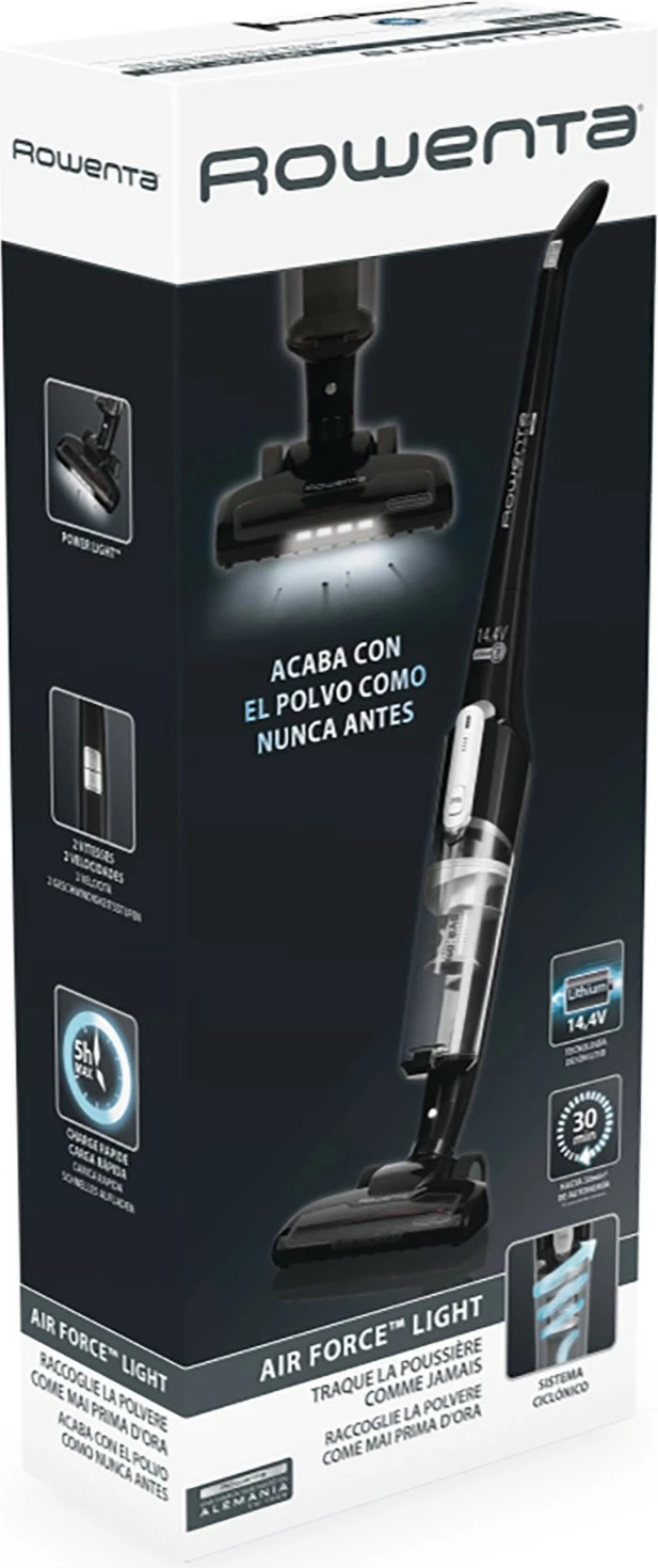 Fshesë pa kabllo Rowenta Air Force Light RH6545, 0.65L, e zezë