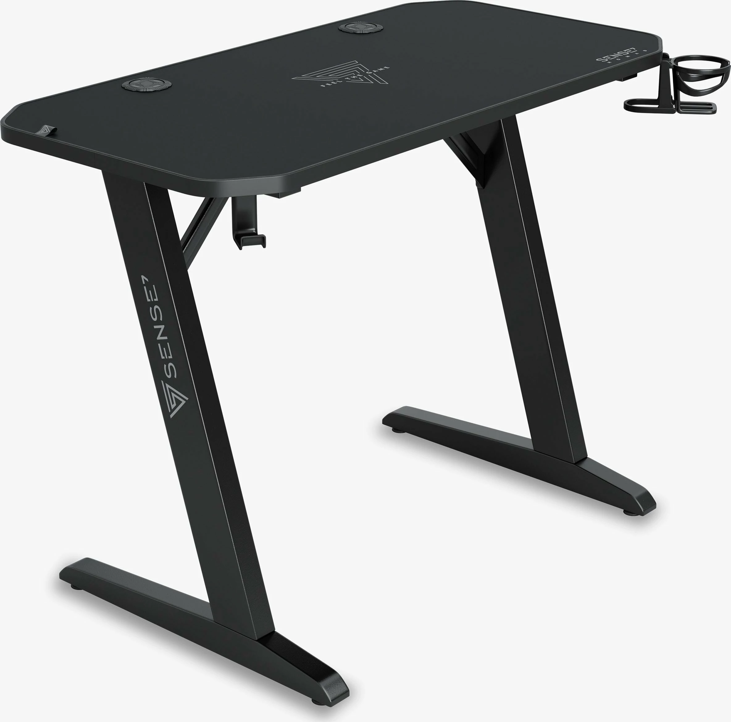 Tavolinë gaming SENSE7 Nomad Classic 100×50 cm, e zezë