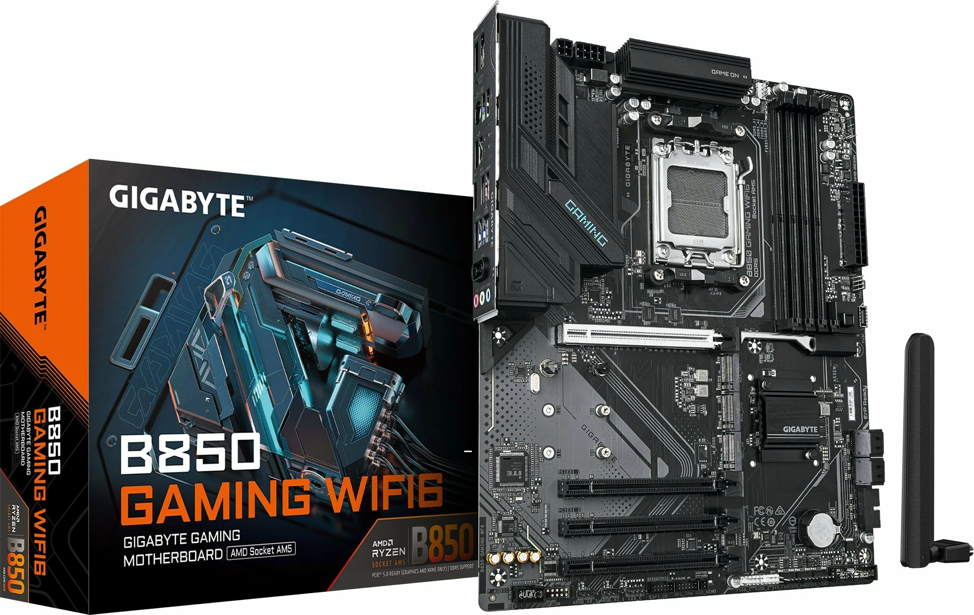 Pllakë amë Gigabyte B850 Gaming WiFi 6, ATX, DDR5 256GB, 4xDIMM, me antenë WiFi