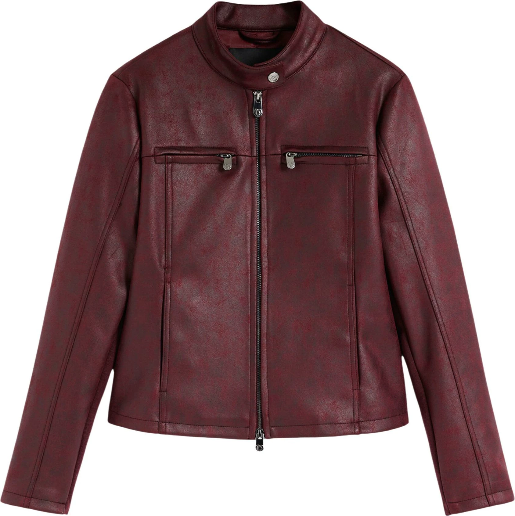 Jakne për femra Desigual CHAQ_BIKERCY 26WWEW09, vjollcë rrushi [Madhësia: S]