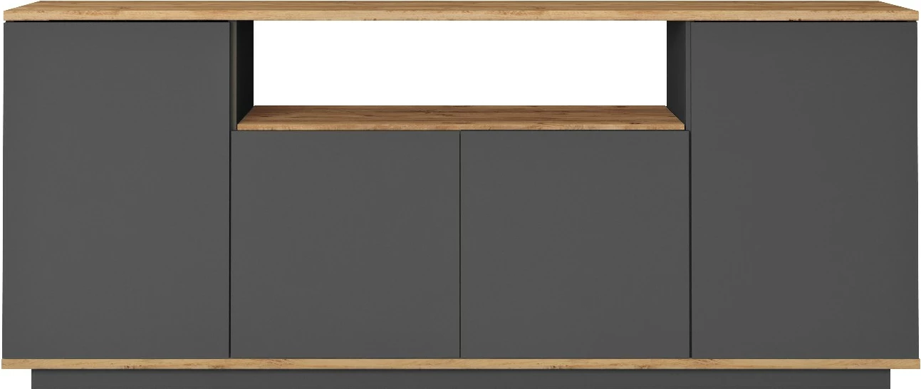 Konsolë Hanah Home, FR15-AA, ngjyrë pishë Atlantike dhe antracit, 180x75x44.5cm