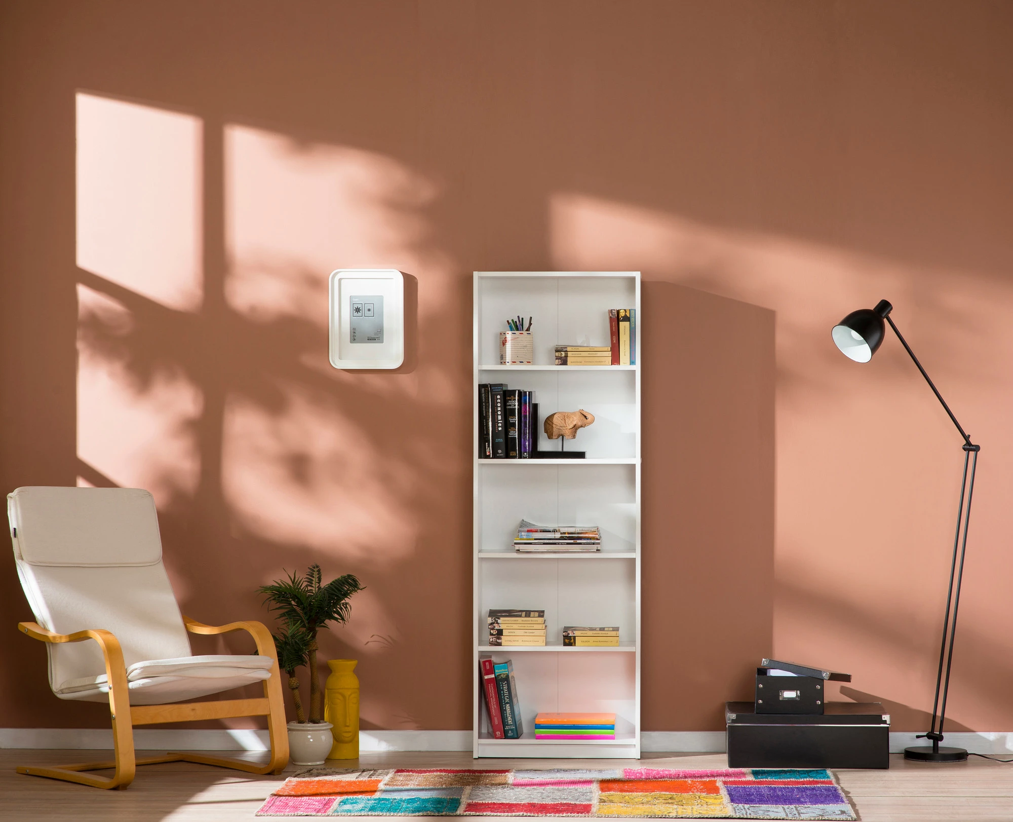 Raft librash Hanah Home, Ktp-150-Bb-1, ngjyrë e bardhë
