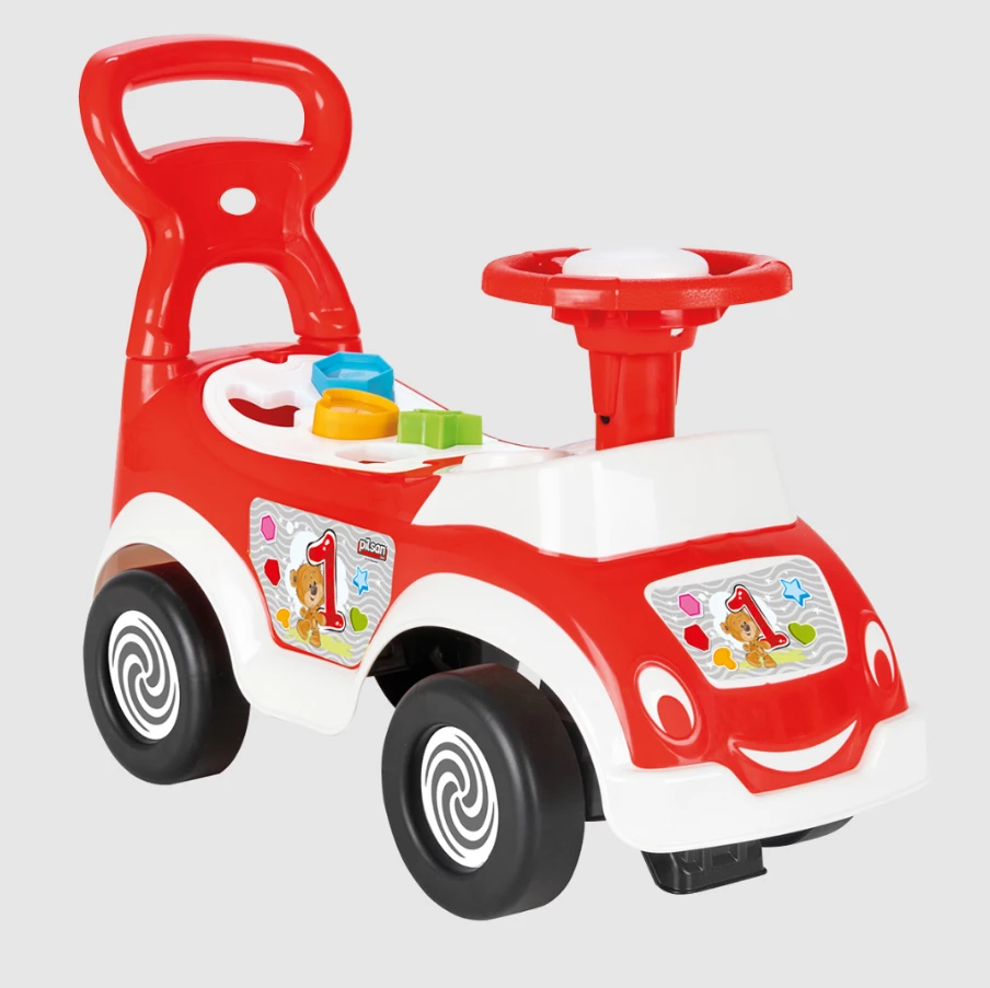 Lodër mini veturë për fëmijë Pilsan My Cute First Car w Shape Sorter, e kuqe