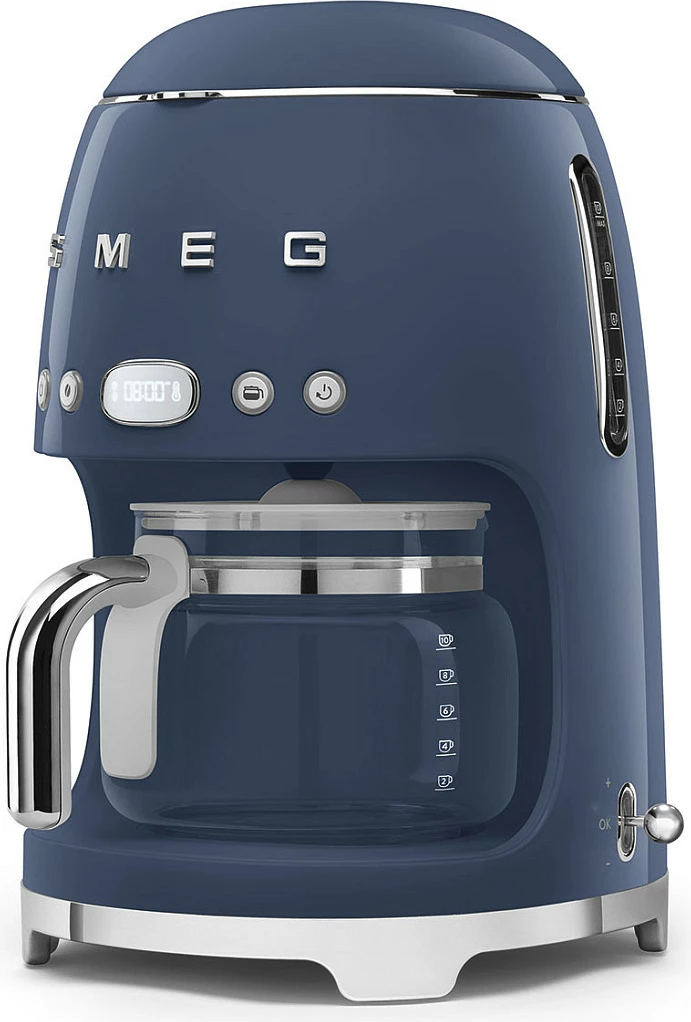 Aparat kafeje me filtër Smeg DCF02NBEU, karafë 12 filxhanë, 1050W, Navy blue