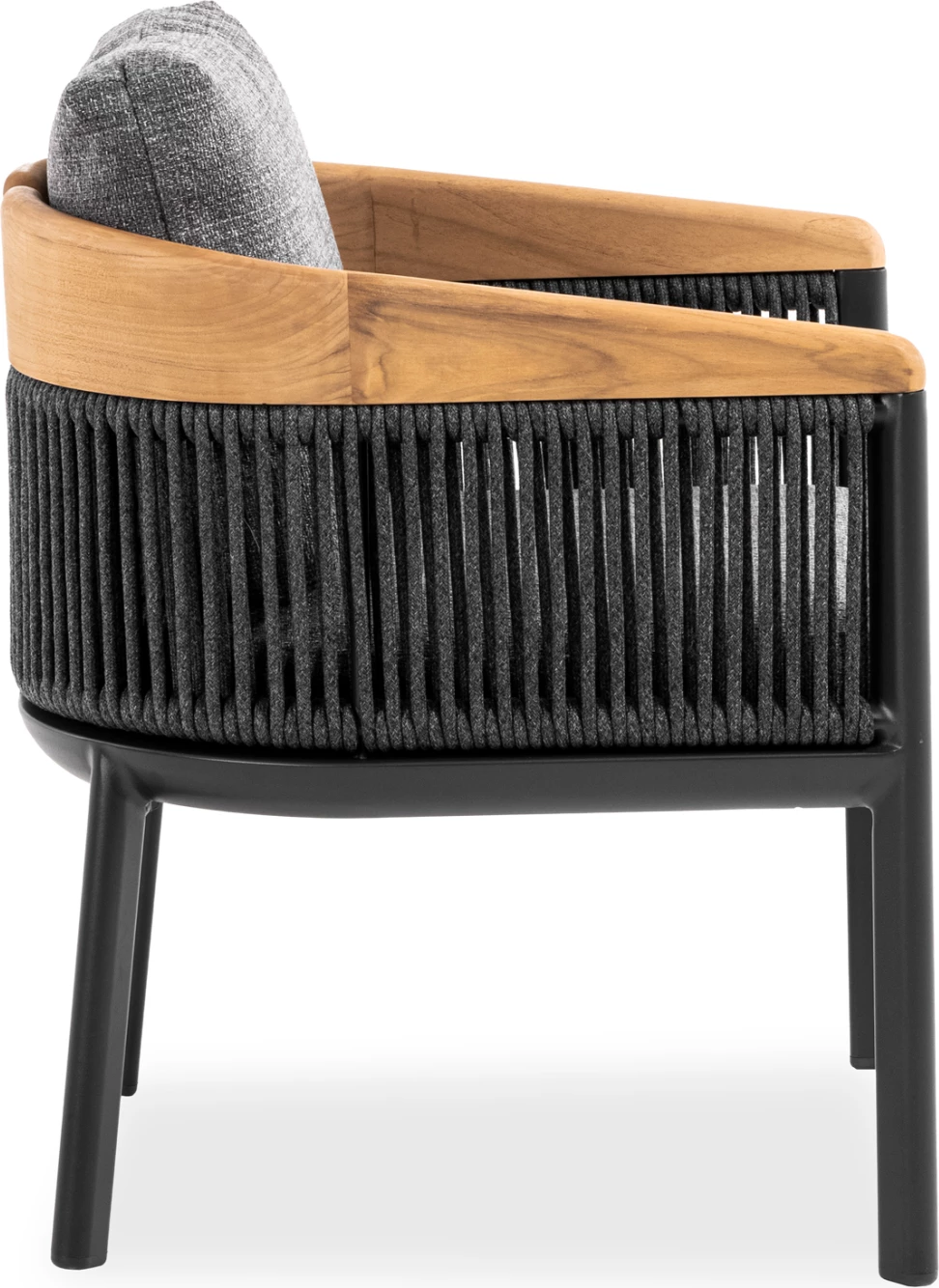 Karrige ngrënieje me mbështetëse Ethereal, ngjyrë gri e errët dhe qymyr, Candeo