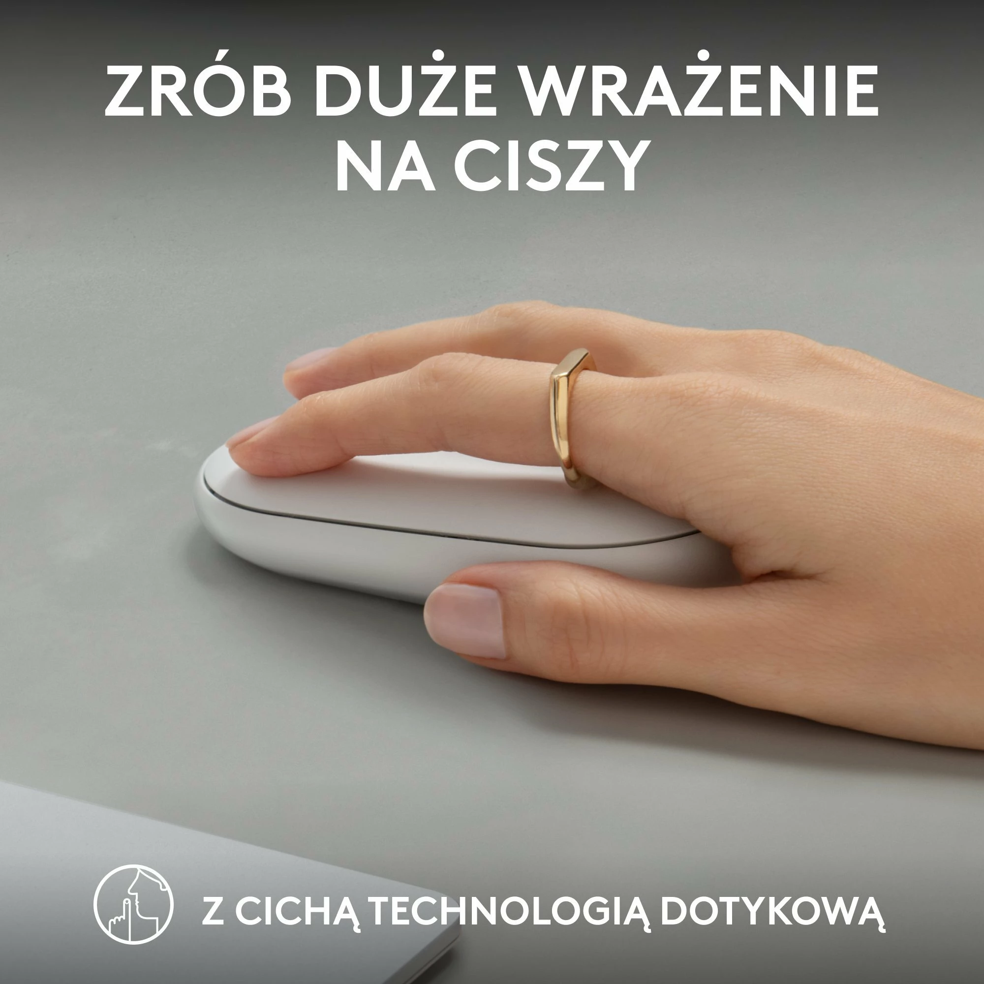Maus Logitech Pebble Mouse 2 M350s Bluetooth 4000 DPI, i bardhë
